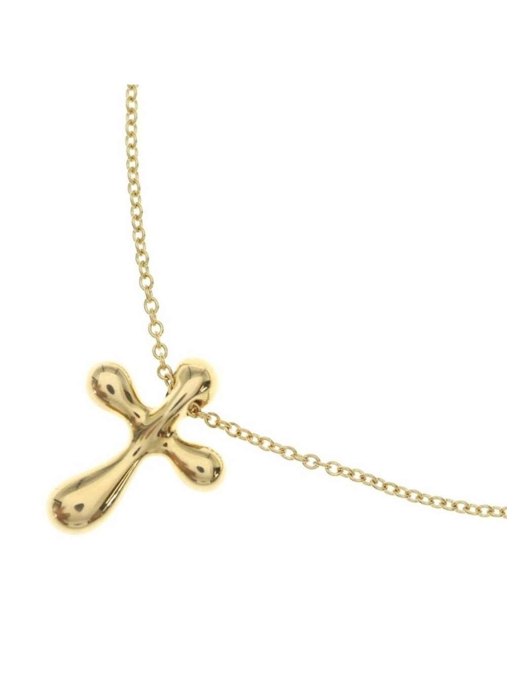 Tiffany & Co 18k Yellow Gold Elsa Peretti Small Cross Chain Necklace
